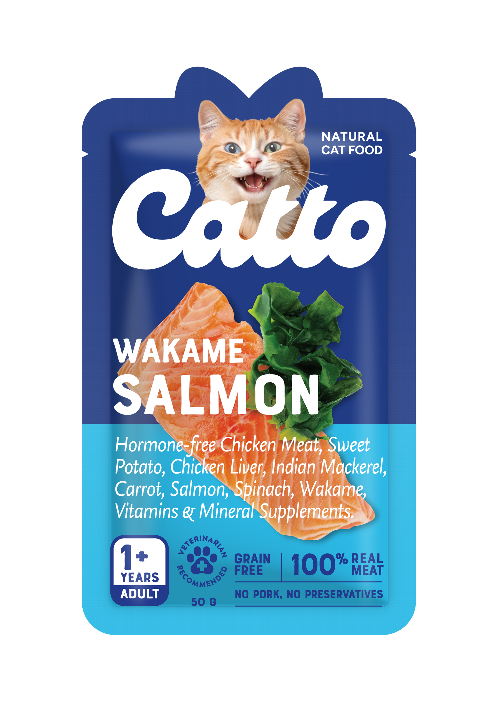 Catto Natural Cat Food - Wakame Salmon 50gr