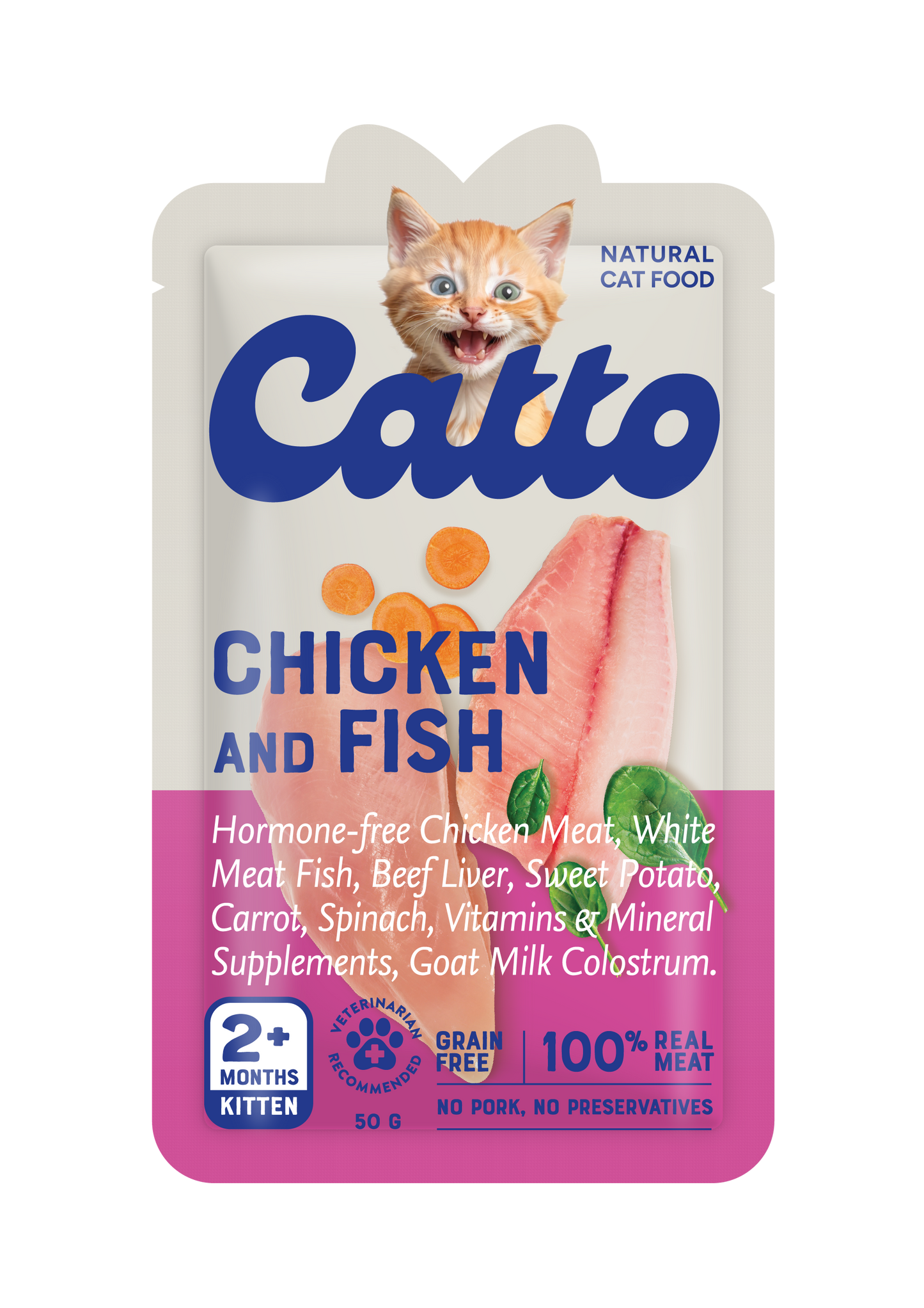 Catto Natural Cat Food Chicken and Fish 50gr